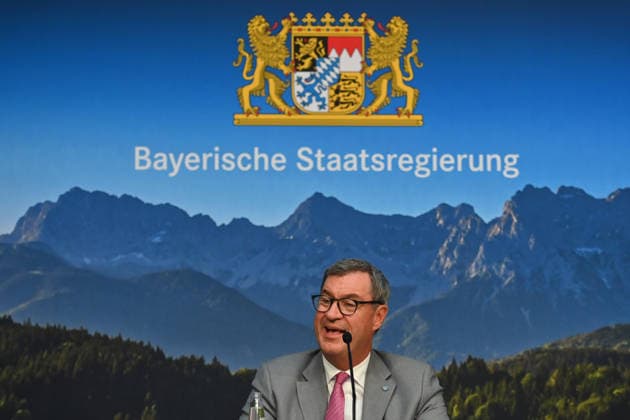 Markus SOEDER (Ministerpraesident Bayern und CSU Vorsitzender) mit Brille, Einzelbild,angeschnittenes Einzelmotiv,Portrait,Portraet. Pressekonferenz der Bayerischen Staatsregierung nach Kabinettssitzung am 01.09.2026 im Prinz Carl Palais in Muenchen. *** Markus SOEDER, Minister-President of Bavaria and CSU Chairman, wearing glasses; single frame; cropped image; portrait; press conference of the Bavarian State Government following a cabinet meeting on September 1, 2026, at the Prinz Carl Palais in Munich