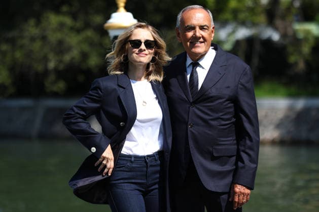 September 1, 2026, Venice Lido, Veneto, Italy: GRETA SCARANO, host of the 83rd Venice International Film.Festival, arrives in Venice Lido, Italy and is welcomed by festival director ALBERTO BARBERA. Venice Lido Italy - ZUMAc179 20260901_zep_c179_085 Copyright: xMickaelxChavetx
