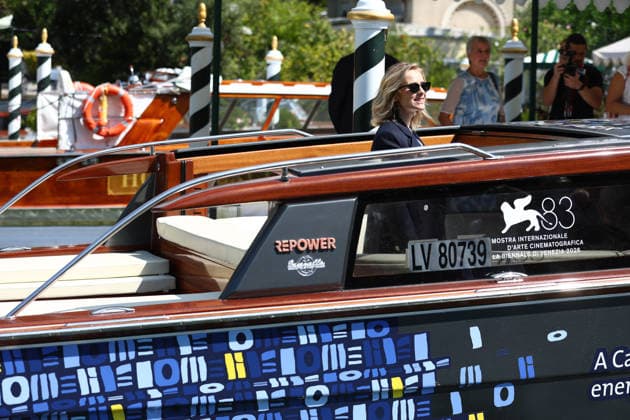 September 1, 2026, Venice Lido, Veneto, Italy: GRETA SCARANO, host of the 83rd Venice International Film.Festival, arrives in Venice Lido, Italy Venice Lido Italy - ZUMAc179 20260901_zep_c179_098 Copyright: xMickaelxChavetx
