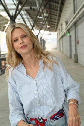 Actress Miriam Lahnstein poses at the big fan gathering and awards ceremony for the RTL series *Unter Uns*