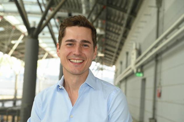 Actor Timothy Boldt poses at the big fan gathering and awards ceremony for the RTL series *Unter Uns*