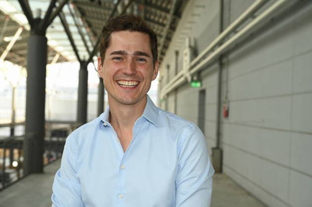 Actor Timothy Boldt poses at the big fan gathering and awards ceremony for the RTL series *Unter Uns*