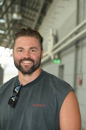 Actor Benjamin Heinrich poses at the big fan gathering and awards ceremony for the RTL series *Unter Uns*