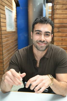 Actor Metehan Demiröz poses at the big fan meet-and-greet and awards ceremony for the RTL series *Unter Uns*