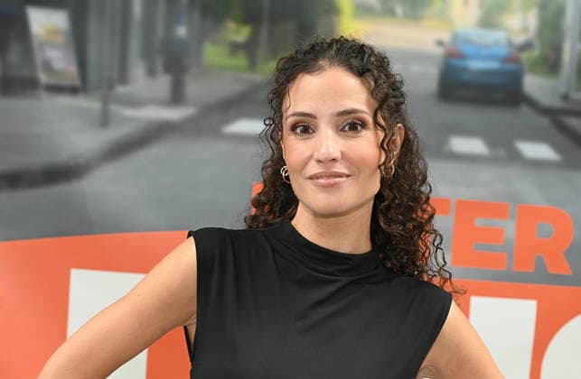Actress Nadine Menz poses at the big fan meet-and-greet and awards ceremony for the RTL series *Unter Uns*