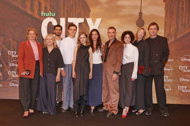 August 31, 2026, Joerdis Triebel, Dagmar Manzel, Mouataz Alshaltouh, Franz Hartwig, Lea Drinda, Soma Pysall, David Schuetter, Melika Foroutan, Jenny Schily, Lars Eidinger at the premiere of *City of Blood*, Kino International, Berlin, Berlin Berlin
