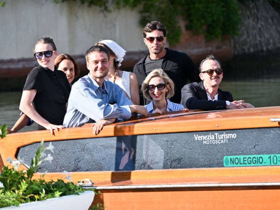 IPA88003762 - Venice, 83rd Venice International Film Festival 2026 - Arrivals at the Excelsior Hotel™s pier - Pictured: Cast of the film *The Girl with the Leica*  Copyright: xSimonexComix xPoolxPhotoxEventsx08x 88003762