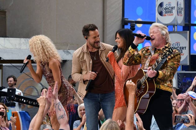 NEW YORK, NY- SEPTEMBER 1: Kimberly Schlapman, Jimi Westbrook, Karen Fairchild and Philip Sweet pictured as Little Big Town performs on NBC™s Today Citi Concert Series at Today Plaza on September 1, 2026 in New York City. Copyright: xmpi099 MediaPunchx