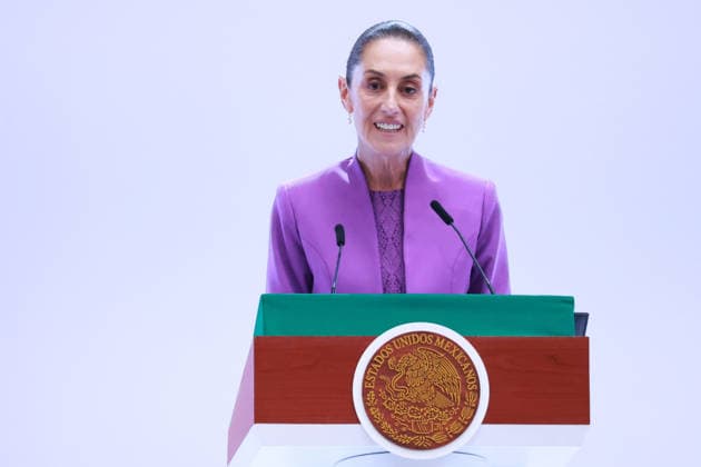Mexican President Claudia Sheinbaum delivers second State of the Union address MEXICO CITY, MEXICO - SEPTEMBER 01: Mexican President Claudia Sheinbaum speaks during her second State of the Union address, at the National Palace, in Mexico City, Mexico on September 01, 2026. Sheinbaum, Mexico s first female president, presented key achievements from her administration before beginning a nationwide tour of the country s states. Daniel Cardenas Anadolu Mexico City Mexico. Editorial use only. Please get in touch for any other usage.  Copyright: x2026xAnadoluxDanielxCardenasx