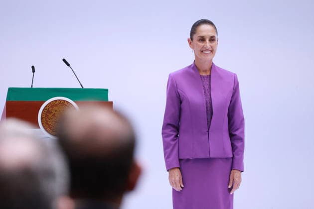 Mexican President Claudia Sheinbaum delivers second State of the Union address MEXICO CITY, MEXICO - SEPTEMBER 01: Mexican President Claudia Sheinbaum attends her second State of the Union address, at the National Palace, in Mexico City, Mexico on September 01, 2026. Sheinbaum, Mexico s first female president, presented key achievements from her administration before beginning a nationwide tour of the country s states. Daniel Cardenas Anadolu Mexico City Mexico. Editorial use only. Please get in touch for any other usage.  Copyright: x2026xAnadoluxDanielxCardenasx