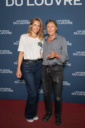 Les Heros Du Louvre Premiere - Paris AJ France Televisions host Antoine de Maximy and his wife Magali Benet attend the photocell of the « Les Heros Du Louvre » Paris Premiere at Cinema l Arlequin on September 1, 2026 in Paris, France. Photo by Alexis Jumeau ABACAPRESS.COM Paris France  Copyright: xJumeauxAlexis ABACAx