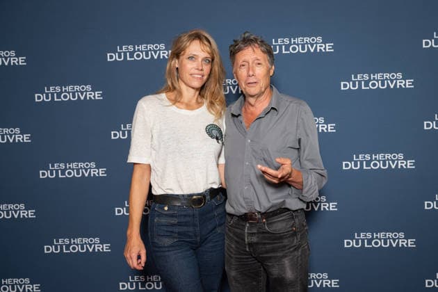 Les Heros Du Louvre Premiere - Paris AJ France Televisions host Antoine de Maximy and his wife Magali Benet attend the photocell of the « Les Heros Du Louvre » Paris Premiere at Cinema l Arlequin on September 1, 2026 in Paris, France. Photo by Alexis Jumeau ABACAPRESS.COM Paris France  Copyright: xJumeauxAlexis ABACAx