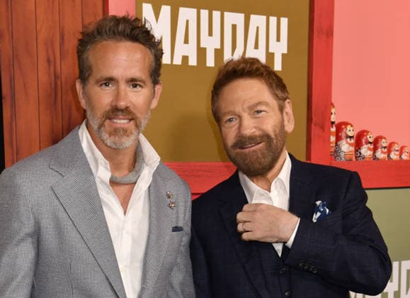 NEW YORK, NY - SEPTEMBER 1: Ryan Reynolds and Kenneth Branagh at the Apple TV Original films™ premiere of Mayday on September 1, 2026 at AMC Lincoln Square in New York City. Copyright: xmpi099 MediaPunchx