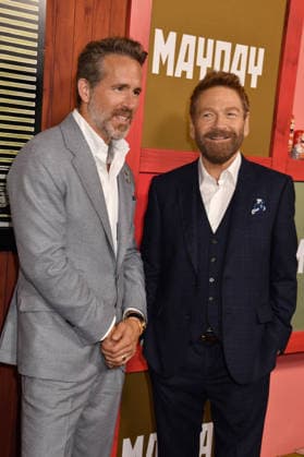 NEW YORK, NY - SEPTEMBER 1: Ryan Reynolds and Kenneth Branagh at the Apple TV Original films™ premiere of Mayday on September 1, 2026 at AMC Lincoln Square in New York City. Copyright: xmpi099 MediaPunchx
