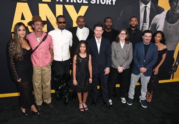 ˜By Any Means™ Los Angeles Premiere Alanna Masterson, Ethan Embry, Chester Algernal Gordon, Elegance Bratton, Nova Valentina, Mark Wahlberg, Yahya Abdul-Mateen II, Dana Goldberg, Biko Eisen-Martin, Josh Greenstein and Nicole Beharie arriving to the By Any Means Los Angeles premiere held at the Paramount Theatre on September 1, 2026 in Los Angeles, CA. Los Angeles Paramount Theatre California USA Copyright: xLeexWattx xAFF-USA.COMx