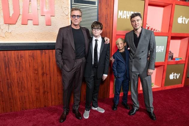 September 1, 2026, Bronx, New York, USA: Jonathan Goldstein, Samson Goldstein, Baz Daley and John Francis Daley attend premiere of Apple TV Original Films Mayday at AMC Lincoln Square in New York, NY on September 1, 2026. Bronx USA - ZUMAr339 20260901_znp_r339_010 Copyright: xLevxRadinx