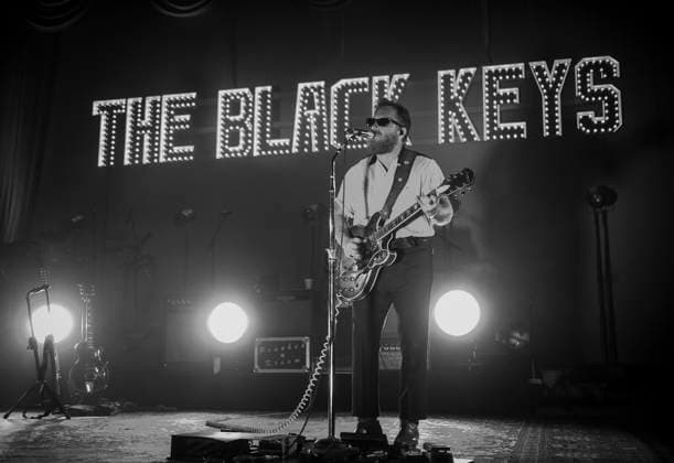 The Black Keys at O2 Academy Brixton 01 09 2026 American rock duo The Black Keys perform at O2 Academy Brixton in London on 1st September 2026 as part of their The Peaches n Kream World Tour 26 . Image is converted to black and white. Dan Auerbach lead vocals, guitars Patrick Carney drums, percussions, Credit:Zoran Veselinovic B4859 Avalon UK, London, O2 Academy Brixton  Copyright: xZoranxVeselinovicx xB4859x xAvalonx 1130011773