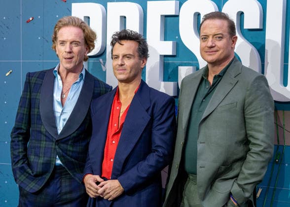 Damian Lewis, Andrew Scott and Brendan Fraser attends Pressure European Premiere at the Odeon Luxe, Leicester Square in London, England. UK. Tuesday 1st September 2026. Copyright: xJamesxWarrenx PRESSURE - EUROPEAN PREMIERE2