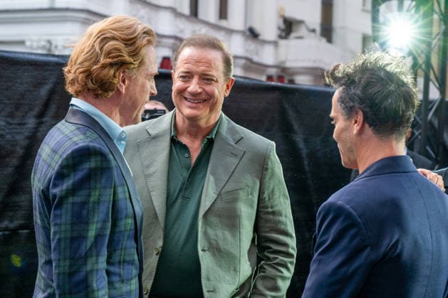 Damian Lewis, Brendan Fraser and Andrew Scott attends Pressure European Premiere at the Odeon Luxe, Leicester Square in London, England. UK. Tuesday 1st September 2026. Copyright: xJamesxWarrenx PRESSURE - EUROPEAN PREMIERE35