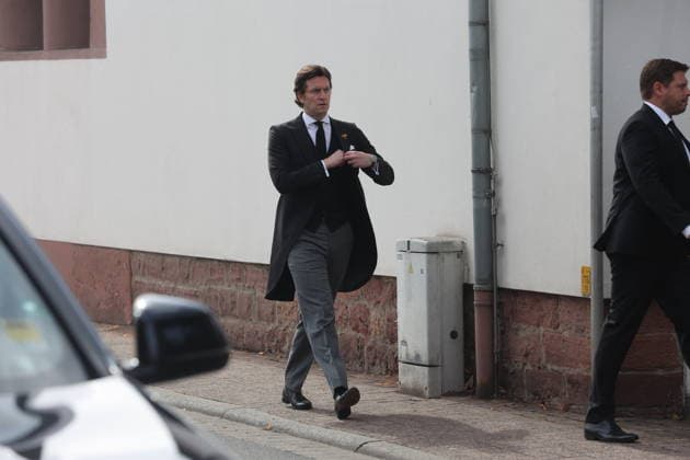 Joachim, Prince of Prussia, upon his arrival at the solemn requiem service for Anastasia, Princess of Löwenstein-Wertheim-Rosenberg (née Princess of Prussia), at the Church of the Holy Trinity in Kleinheubach, September 1, 2026 The emperor’s great-granddaughter, who passed away on August 16, 2026, at the age of 82, was laid to rest during a solemn but Copyright: xAgenturxMatthiasxWehnertx xM.xGränzdörferx