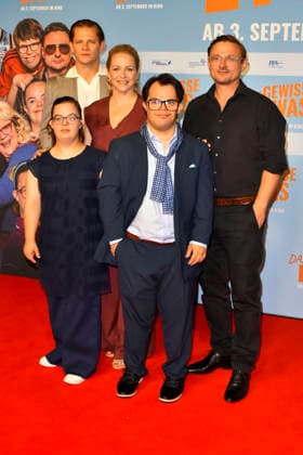ABB DAS GEWISSE ETWAS Jasmin Schwiers, Florian Lukas, Max von der Groeben, Antonia Riet, Frangiskos Kakoulakis appeared on the red carpet at the NRW Kino premiere of *Das gewisse Etwas* at the Cinedom theater on September 1, 2026, in Cologne, North Rhine-Westphalia, Germany
