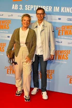 ABB GEWISSEETWAS: Biggi Lechtermann and Ingo Kersting appeared on the red carpet at the NRW Kino film premiere of *Das gewisse Etwas* at the Cinedom theater on September 1, 2026, in Cologne, North Rhine-Westphalia, Germany