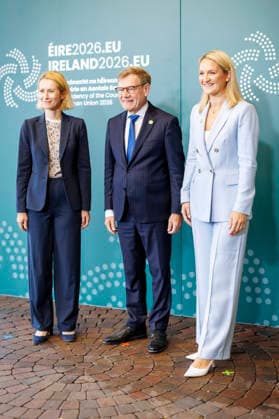 Johann Wadephul (CDU), Federal Minister of Foreign Affairs, is attending the Gymnich meeting of EU foreign ministers. Pictured here with the High Representative for Foreign Affairs and Security Policy, Kaja Kallas, and the Minister of Foreign Affairs of Ireland, Helen McEntee, from Wicklow, September 2, 2026. Photographed on behalf of the Federal Foreign Office, Wicklow, Ireland Copyright: xThomasxImox