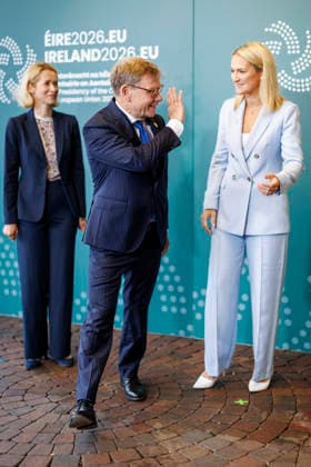 Johann Wadephul (CDU), Federal Minister of Foreign Affairs, attends the Gymnich meeting of EU foreign ministers. Pictured here with the High Representative for Foreign Affairs and Security Policy, Kaja Kalla, and the Minister of Foreign Affairs of Ireland, Helen McEntee, from Wicklow, September 2, 2026. Photographed on behalf of the Federal Foreign Office, Wicklow, Ireland Copyright: xThomasxImox