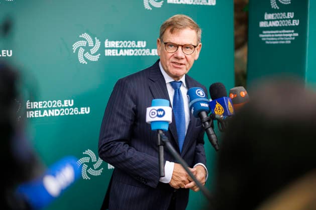 Johann Wadephul (CDU), Federal Minister of Foreign Affairs, attends the Gymnich meeting of EU foreign ministers. Pictured here during a press statement in Wicklow, September 2, 2026. Photographed on behalf of the Federal Foreign Office in Wicklow, Ireland. Copyright: xThomasxImox