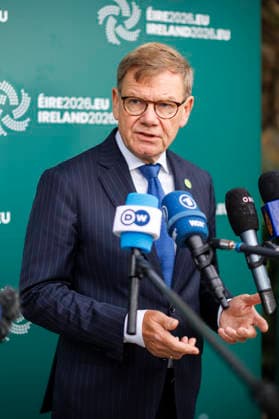 Johann Wadephul (CDU), Federal Minister of Foreign Affairs, participates in the Gymnich meeting of EU foreign ministers. Pictured here during a press statement in Wicklow, September 2, 2026. Photographed on behalf of the Federal Foreign Office in Wicklow, Ireland. Copyright: xThomasxImox