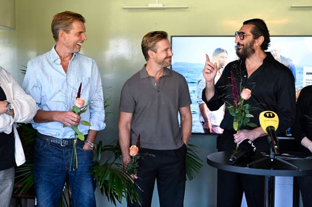 STOCKHOLM, SWEDEN 20260902 The film *Artipelag* will be Sweden’s Oscar entry for 2027. Director Alex Schulman and actors Linus Wahlgren and Fares Fares during a press conference at the film house in STOCKHOLM, SWEDEN x10070x  Copyright: xJessicaxGow TTx SVERIGES OSCARSBIGRAG swcmWObS42c
