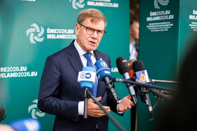 Johann Wadephul (CDU), Federal Minister of Foreign Affairs, attends the Gymnich meeting of EU foreign ministers. Pictured here during a press statement in Wicklow, September 2, 2026. Photographed on behalf of the Federal Foreign Office in Wicklow, Ireland. Copyright: xThomasxImox