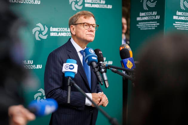 Johann Wadephul (CDU), Federal Foreign Minister, attends the Gymnich meeting of EU foreign ministers. Pictured here during a press statement in Wicklow, September 2, 2026. Photographed on behalf of the Federal Foreign Office in Wicklow, Ireland. Copyright: xThomasxImox