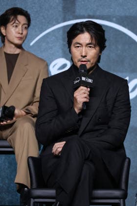 Made in Korea Season 2 press conference in Seoul South Korean actor Jung Woo-sung speaks during a news conference for the Disney+ original series Made in Korea Season 2 at the Conrad Seoul hotel in Seoul, South Korea, on September 02, 2026. Seoul South Korea  Copyright: xMatrixxImagesx xJungxUi-Chelx
