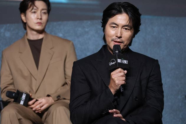 Made in Korea Season 2 press conference in Seoul South Korean actor Jung Woo-sung speaks during a news conference for the Disney+ original series Made in Korea Season 2 at the Conrad Seoul hotel in Seoul, South Korea, on September 02, 2026. Seoul South Korea  Copyright: xMatrixxImagesx xJungxUi-Chelx