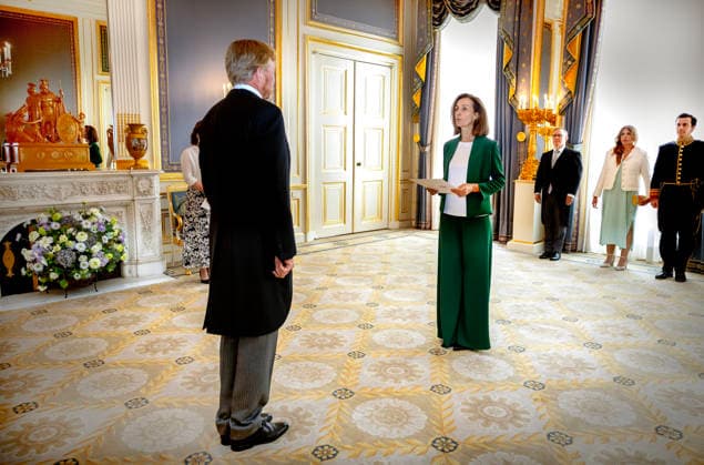 02-09-2026 Palace King Willem-Alexander during a meeting with the ambassador of the Algeria, M.A. Gasmi, at palace Noordeinde in The Hague. Â  Copyright: xPPEx