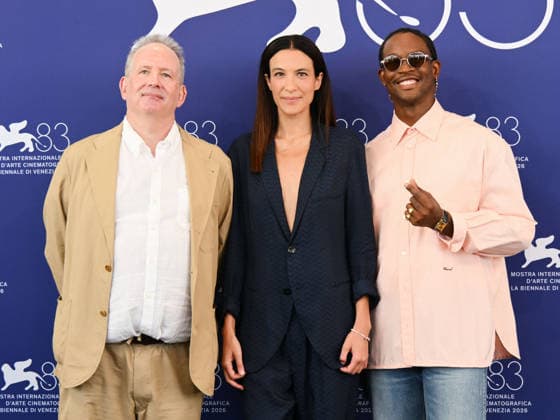 IPA88024937 - Venice, 83rd Venice International Film Festival 2026 - Day 1, Phocall, Venice Debut Film Jury Luigi De Laurentiis . Pictured: Ted Hope, Carolina Cavalli, Akinola Davies Jr.  Copyright: xAlbertoxTerenghix xPoolxPhotoxEventsx08x 88024937