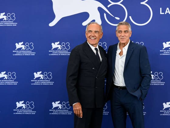IPA88027064 - Venice, 83rd Venice International Film Festival 2026 - Day 1 - George Clooney Photocall - Pictured: George Clooney, Alberto Barbera  Copyright: xAlbertoxTerenghix xPoolxPhotoxEventsx08x 88027064