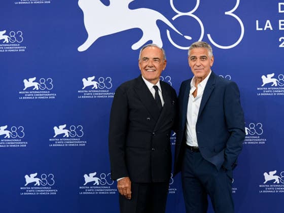 IPA88027071 - Venice, 83rd Venice International Film Festival 2026 - Day 1 - George Clooney Photocall - Pictured: George Clooney, Alberto Barbera  Copyright: xAlbertoxTerenghix xPoolxPhotoxEventsx08x 88027071
