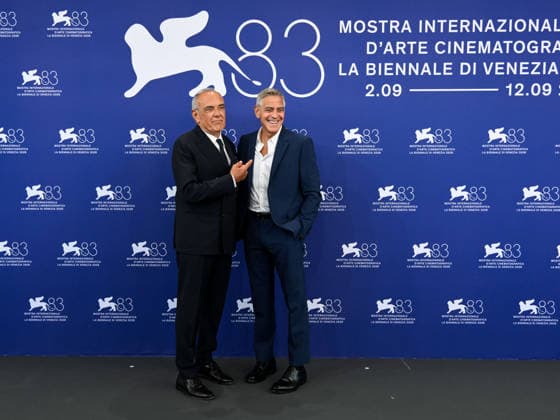 IPA88027073 - Venice, 83rd Venice International Film Festival 2026 - Day 1 - George Clooney Photocall - Pictured: George Clooney, Alberto Barbera  Copyright: xAlbertoxTerenghix xPoolxPhotoxEventsx08x 88027073