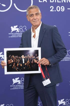 George Clooney at a photo call marking the presentation of the Golden Lion for Lifetime Achievement at the 2026 Venice Biennale, the 83rd Venice International Film Festival, at the Palazzo del Casino in Venice, September 2, 2026 Foto:xD.xBedrosianx xFuturexImagex clooney_6925