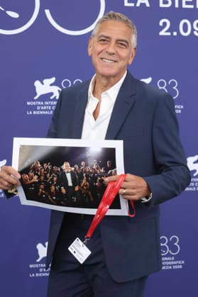 George Clooney at a photo call marking the presentation of the Golden Lion for Lifetime Achievement at the 2026 Venice Biennale, the 83rd Venice International Film Festival, at the Palazzo del Casino in Venice, September 2, 2026 Foto:xD.xBedrosianx xFuturexImagex clooney_6926
