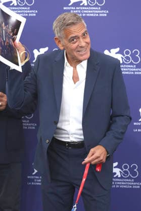George Clooney at a photo call marking the presentation of the Golden Lion for Lifetime Achievement at the 2026 Venice Biennale, the 83rd Venice International Film Festival, at the Palazzo del Casino in Venice, September 2, 2026 Foto:xD.xBedrosianx xFuturexImagex clooney_6930