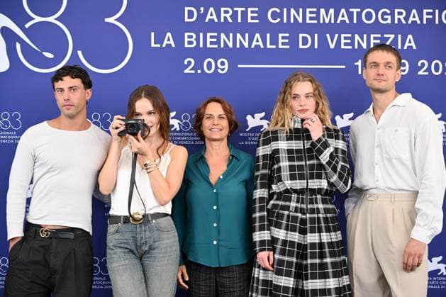 September 2, 2026, Venice, Rome, Italy: Aaron Altaras, Emilia Schâoeâ¢Âle, director Alina Marazzi, Luna Wedler and Lucas Englander during the photocall for the film The Girl with the Leica, 83rd Venice International Film Festival, Venice, 02 09 2026 Venice Italy - ZUMAa289 20260902_zia_a289_030 Copyright: xMlax xAgfx
