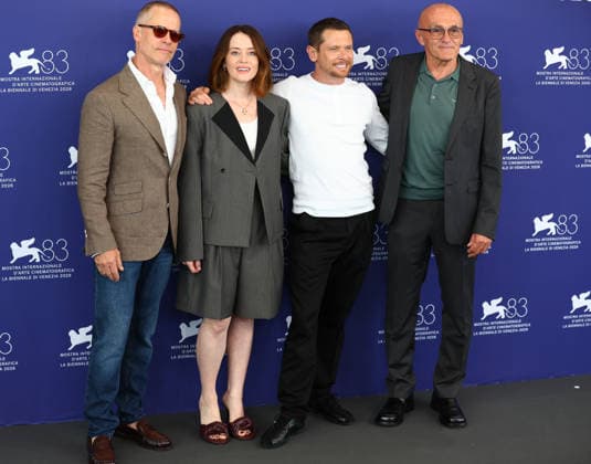 September 2, 2026, Venice Lido, Veneto, Italy: GUY PEARCE, CLAIRE FOY, JACK O CONNELL and DANNY BOYLE attend the Ink photocall during the 83rd Venice Film Festival at Sala Grande in Venice Lido, Italy Venice Lido Italy  - ZUMAc179 20260902_zep_c179_053 Copyright: xMickaelxChavetx