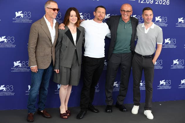 September 2, 2026, Venice Lido, Veneto, Italy: GUY PEARCE, CLAIRE FOY, JACK O CONNELL and DANNY BOYLE attend the Ink photocall during the 83rd Venice Film Festival at Sala Grande in Venice Lido, Italy Venice Lido Italy  - ZUMAc179 20260902_zep_c179_057 Copyright: xMickaelxChavetx
