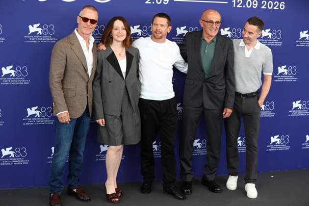 September 2, 2026, Venice Lido, Veneto, Italy: GUY PEARCE, CLAIRE FOY, JACK O CONNELL and DANNY BOYLE attend the Ink photocall during the 83rd Venice Film Festival at Sala Grande in Venice Lido, Italy Venice Lido Italy  - ZUMAc179 20260902_zep_c179_058 Copyright: xMickaelxChavetx