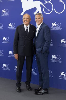 83rd Venice International Film Festival VENICE, ITALY - SEPTEMBER 02: Artistic Director Alberto Barbera and George Clooney attend the Golden Lion For Lifetime Achievement Photocall during the 83rd Venice International Film Festival at Palazzo del Casino on September 02, 2026 in Venice, Italy. Primo Barol Anadolu Venice Italy. Editorial use only. Please get in touch for any other usage.  Copyright: x2026xAnadoluxPrimoxBarolx