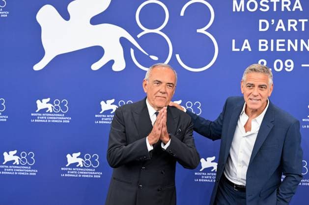September 2, 2026, Venice, Rome, Italy: George Clooney and Alberto Barbera, director of the 2026 Venice Film Festival, during the photocall for the Golden Lion for Lifetime Achievement during the 83rd Venice Film Festival. Venice, September 2, 2026 Venice Italy  - ZUMAa289 20260902_zia_a289_071 Copyright: xMariaxLauraxAntonellix xAgfx