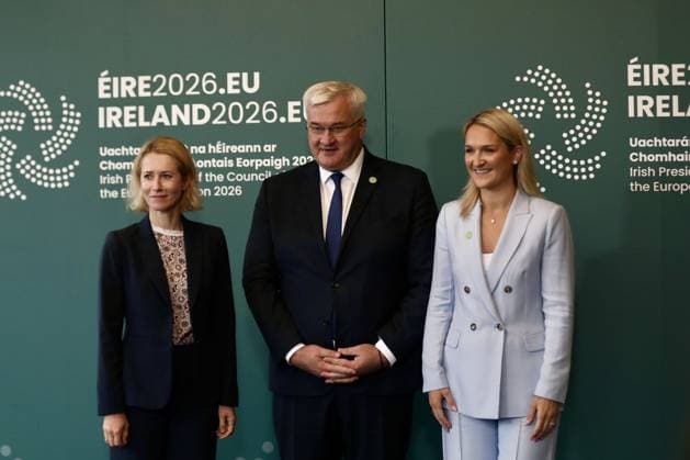 Informal Meeting of EU Foreign Affairs Ministers (Gymnich) in Ireland WICKLOW, IRELAND - SEPTEMBER 2: Helen McEntee, Ireland s Minister for Foreign Affairs and Trade (R), Minister of Foreign Affairs of Ukraine Andrii Sybiha (C) and Kaja Kallas, EU High Representative for Foreign Affairs and Security Policy (L) at an informal meeting of EU Foreign Affairs Ministers (Gymnich) in Wicklow, Ireland, on September 2, 2026. European foreign ministers gathered in Wicklow for the informal diplomatic summit to exchange views on pressing global crises, European security policy, and unified EU foreign relations strategies. Mostafa Darwish Anadolu Wicklow Ireland. Editorial use only. Please get in touch for any other usage.  Copyright: x2026xAnadoluxMostafaxDarwishx
